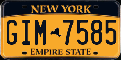 NY license plate GIM7585