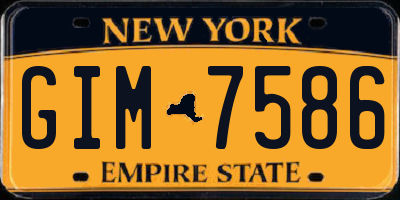 NY license plate GIM7586