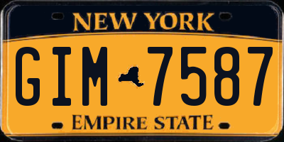 NY license plate GIM7587