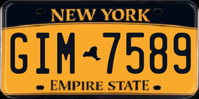 NY license plate GIM7589