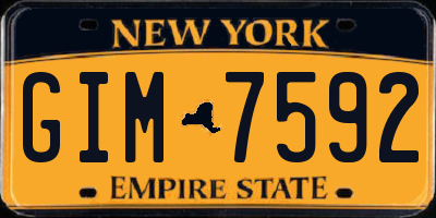 NY license plate GIM7592