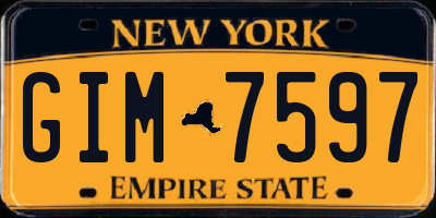 NY license plate GIM7597