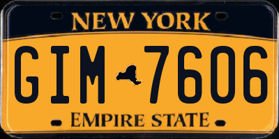 NY license plate GIM7606