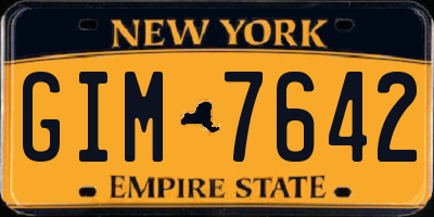NY license plate GIM7642