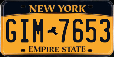 NY license plate GIM7653