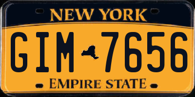 NY license plate GIM7656
