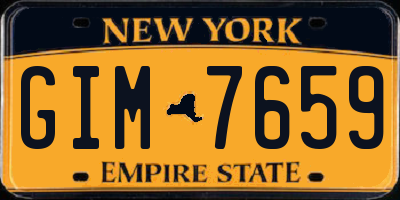 NY license plate GIM7659