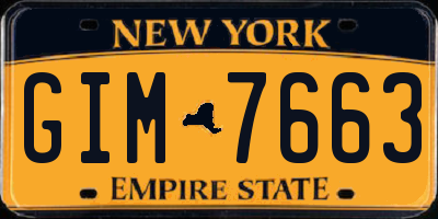 NY license plate GIM7663