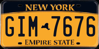 NY license plate GIM7676