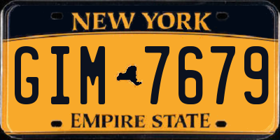 NY license plate GIM7679