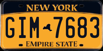 NY license plate GIM7683