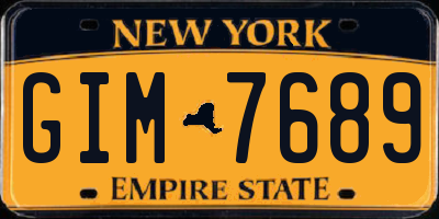 NY license plate GIM7689