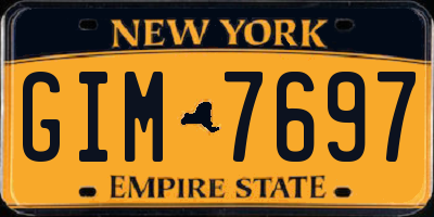 NY license plate GIM7697