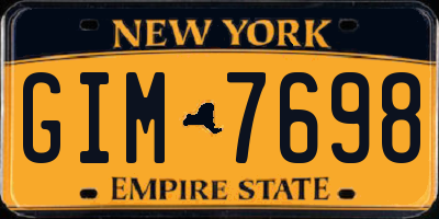 NY license plate GIM7698