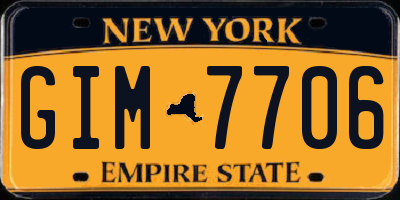 NY license plate GIM7706