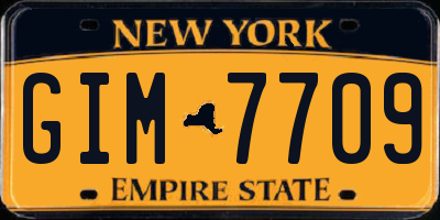 NY license plate GIM7709