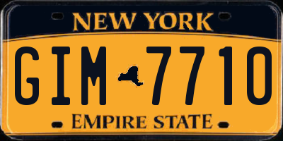 NY license plate GIM7710
