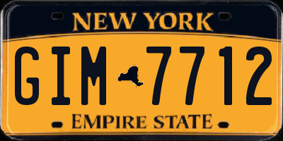 NY license plate GIM7712