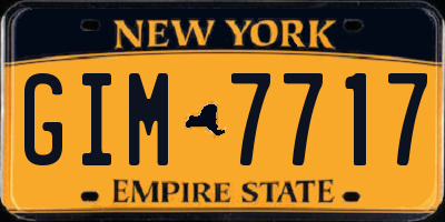 NY license plate GIM7717