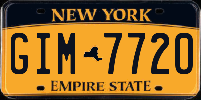 NY license plate GIM7720