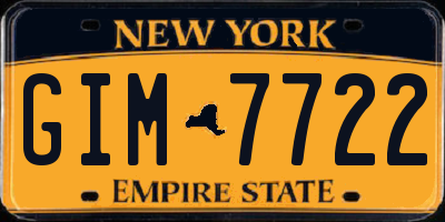 NY license plate GIM7722