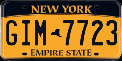 NY license plate GIM7723