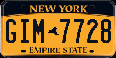 NY license plate GIM7728
