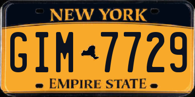 NY license plate GIM7729
