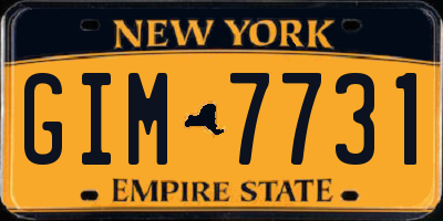 NY license plate GIM7731