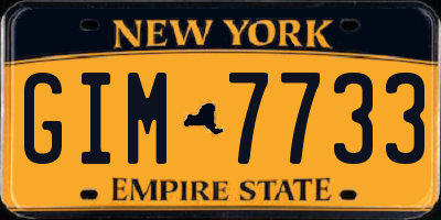 NY license plate GIM7733