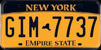 NY license plate GIM7737