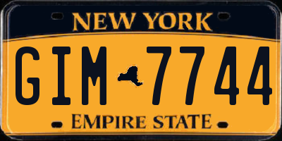 NY license plate GIM7744