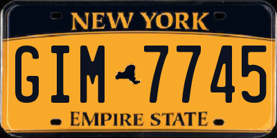 NY license plate GIM7745