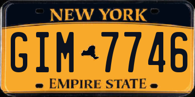 NY license plate GIM7746