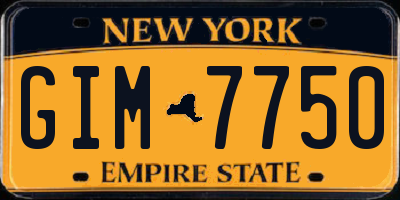 NY license plate GIM7750