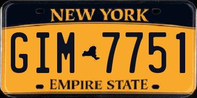 NY license plate GIM7751