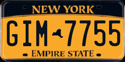 NY license plate GIM7755
