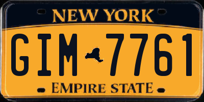 NY license plate GIM7761