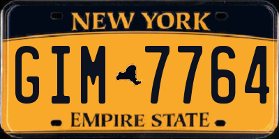 NY license plate GIM7764