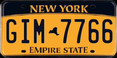 NY license plate GIM7766