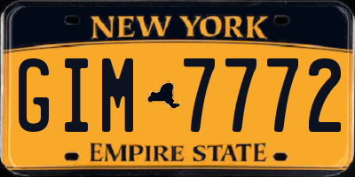 NY license plate GIM7772
