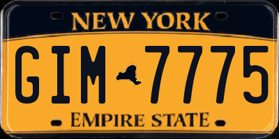 NY license plate GIM7775