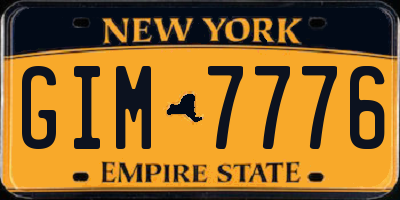 NY license plate GIM7776