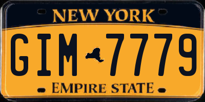 NY license plate GIM7779