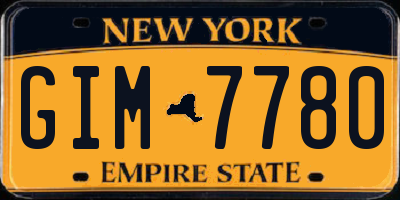 NY license plate GIM7780