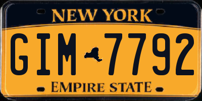 NY license plate GIM7792