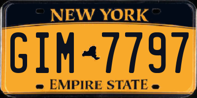 NY license plate GIM7797