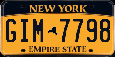 NY license plate GIM7798
