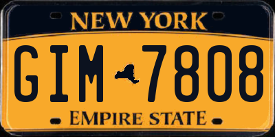 NY license plate GIM7808