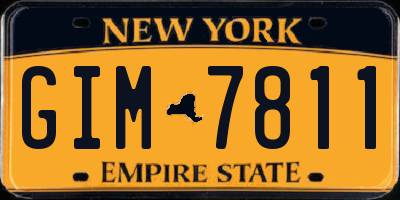 NY license plate GIM7811